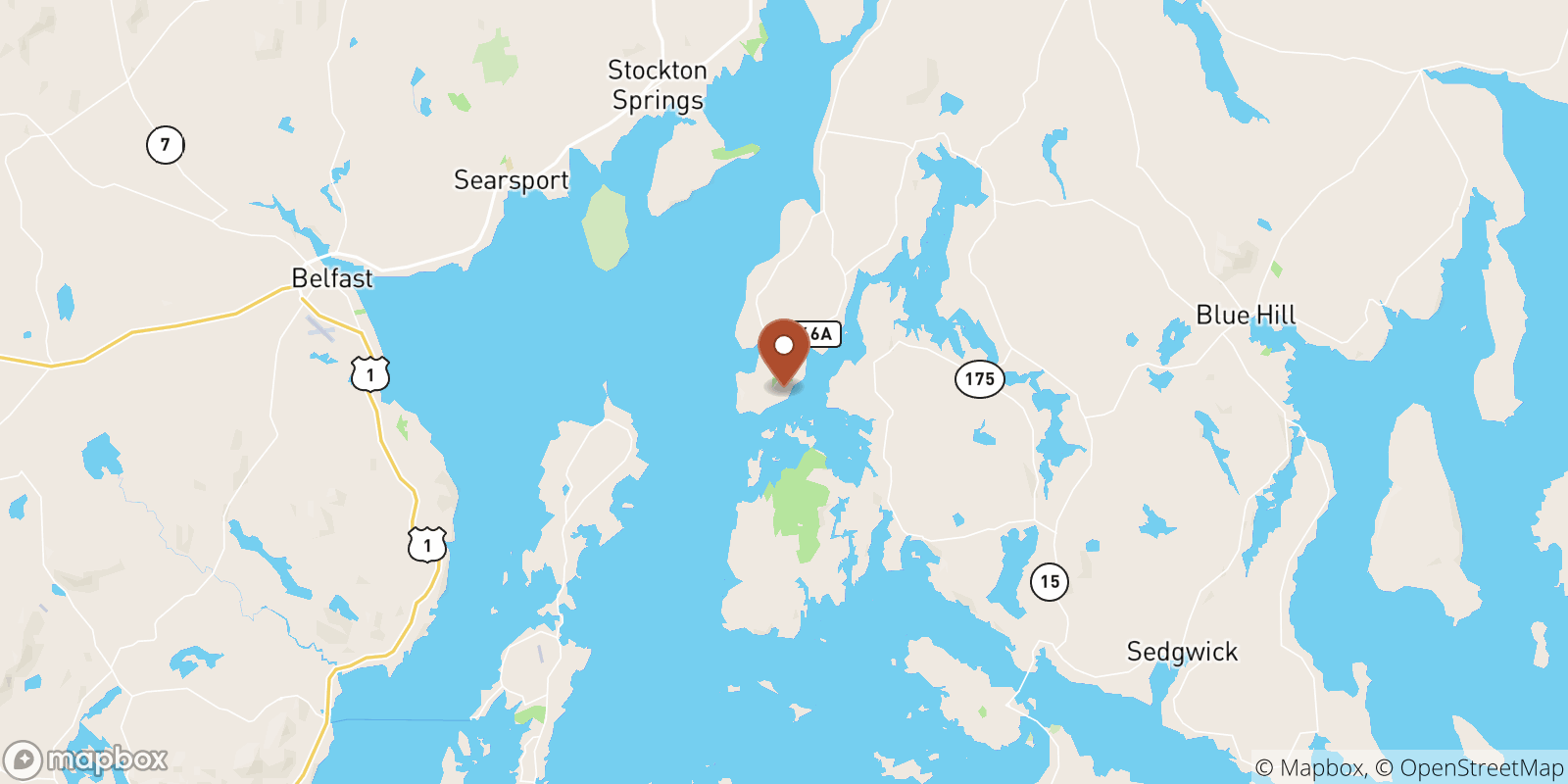 Castine sea temperature map