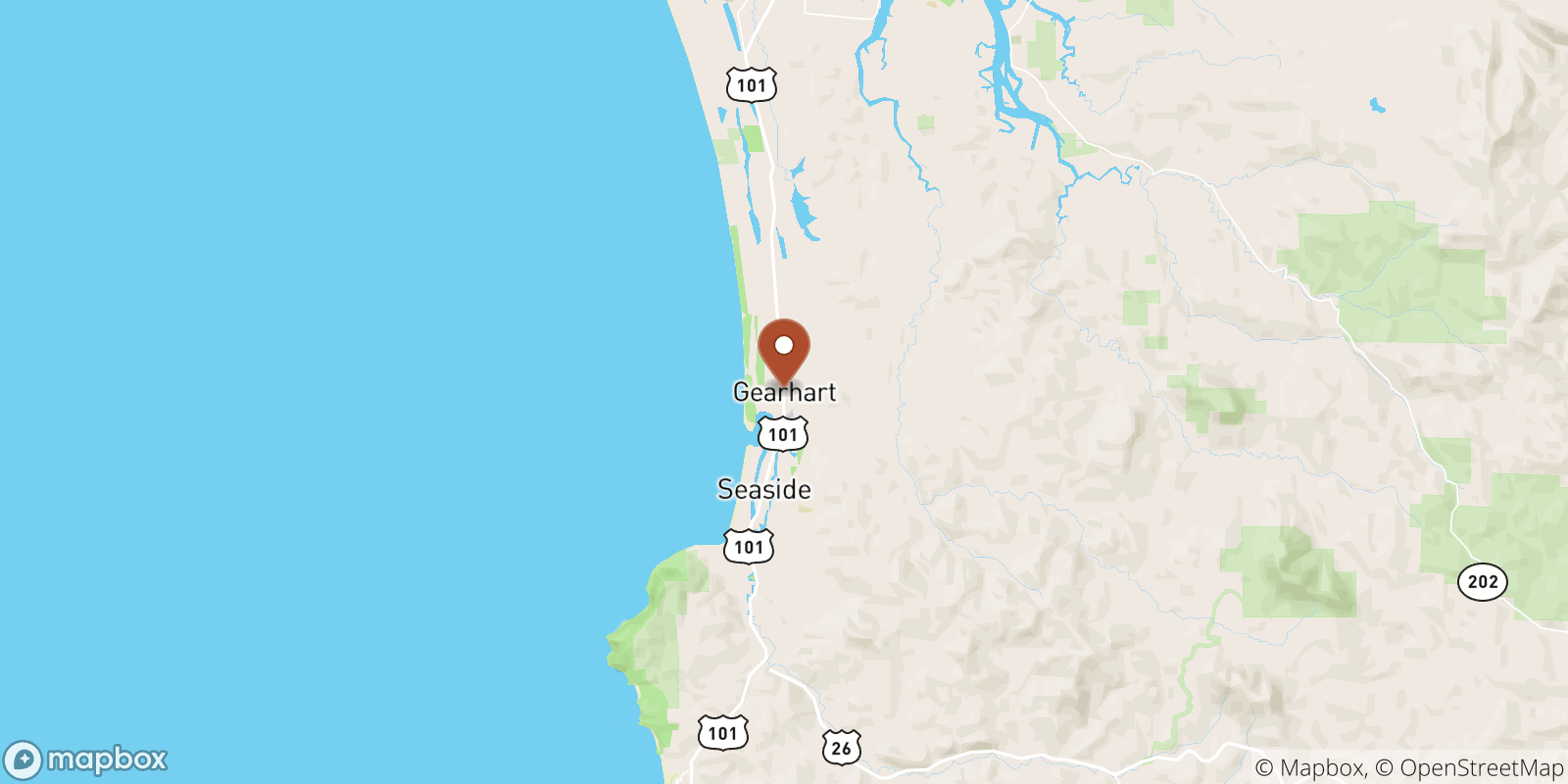 Gearhart sea temperature map