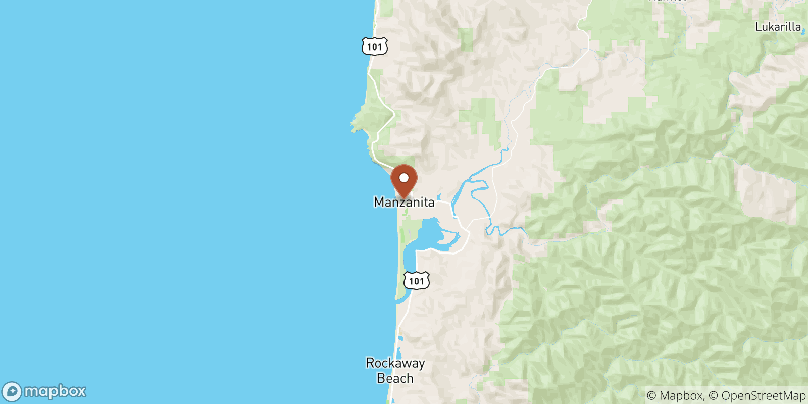 Manzanita sea temperature map