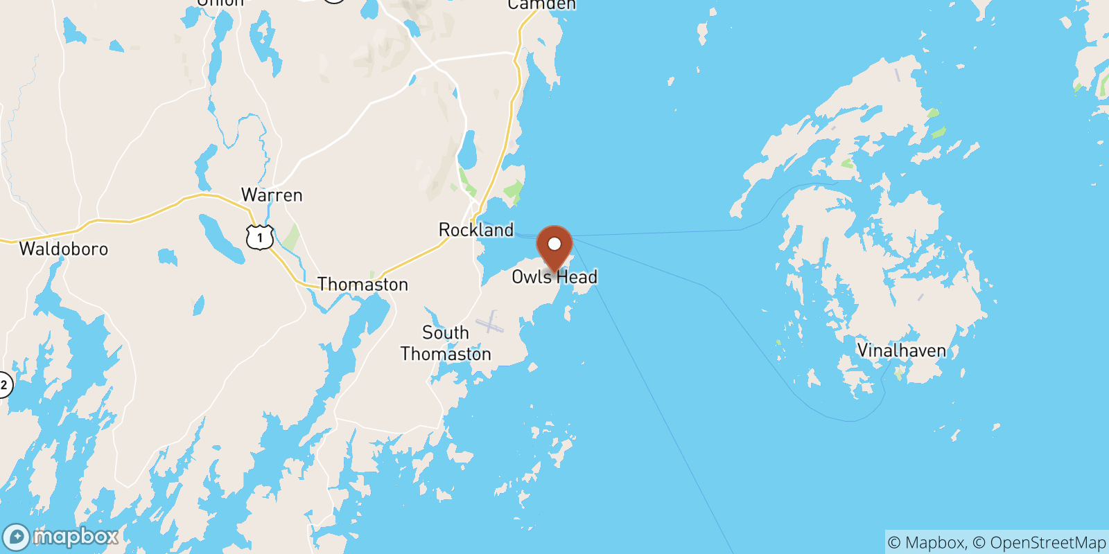 Owls Head sea temperature map