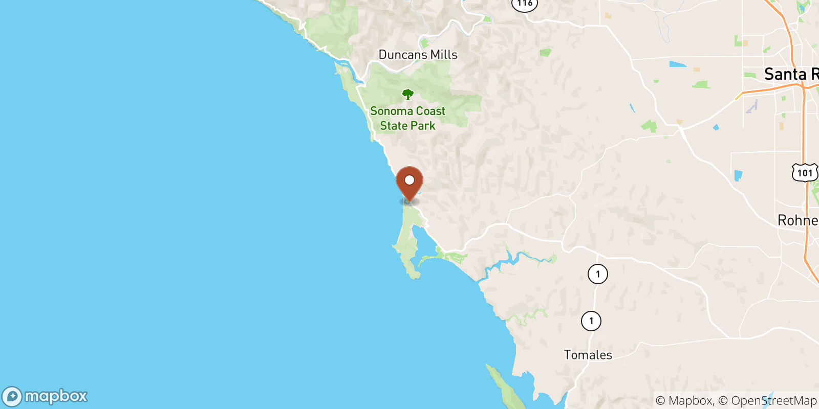 Salmon Creek sea temperature map