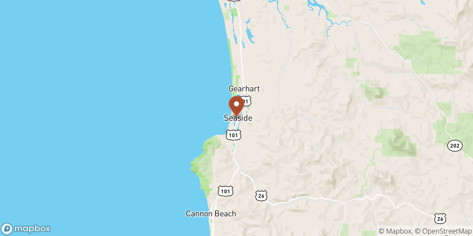 Seaside sea temperature map