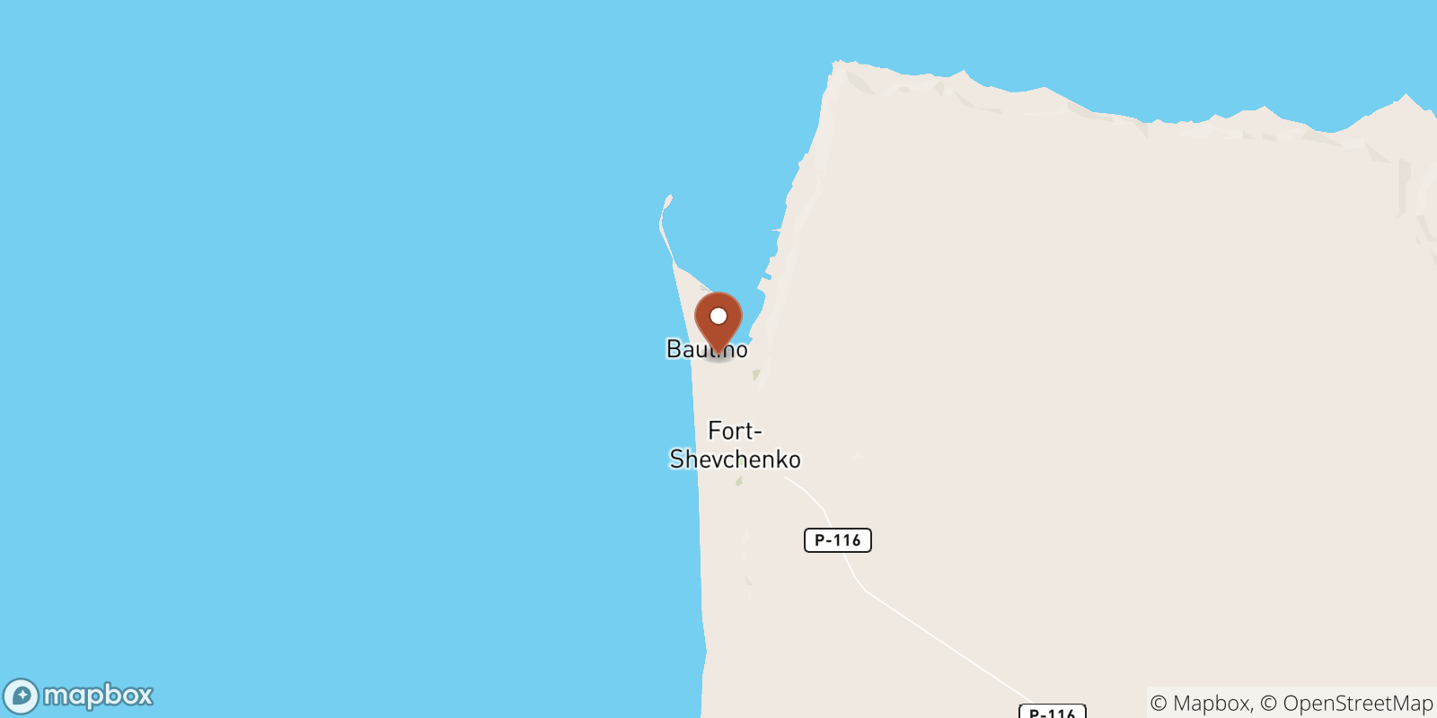 Bautino sea temperature map