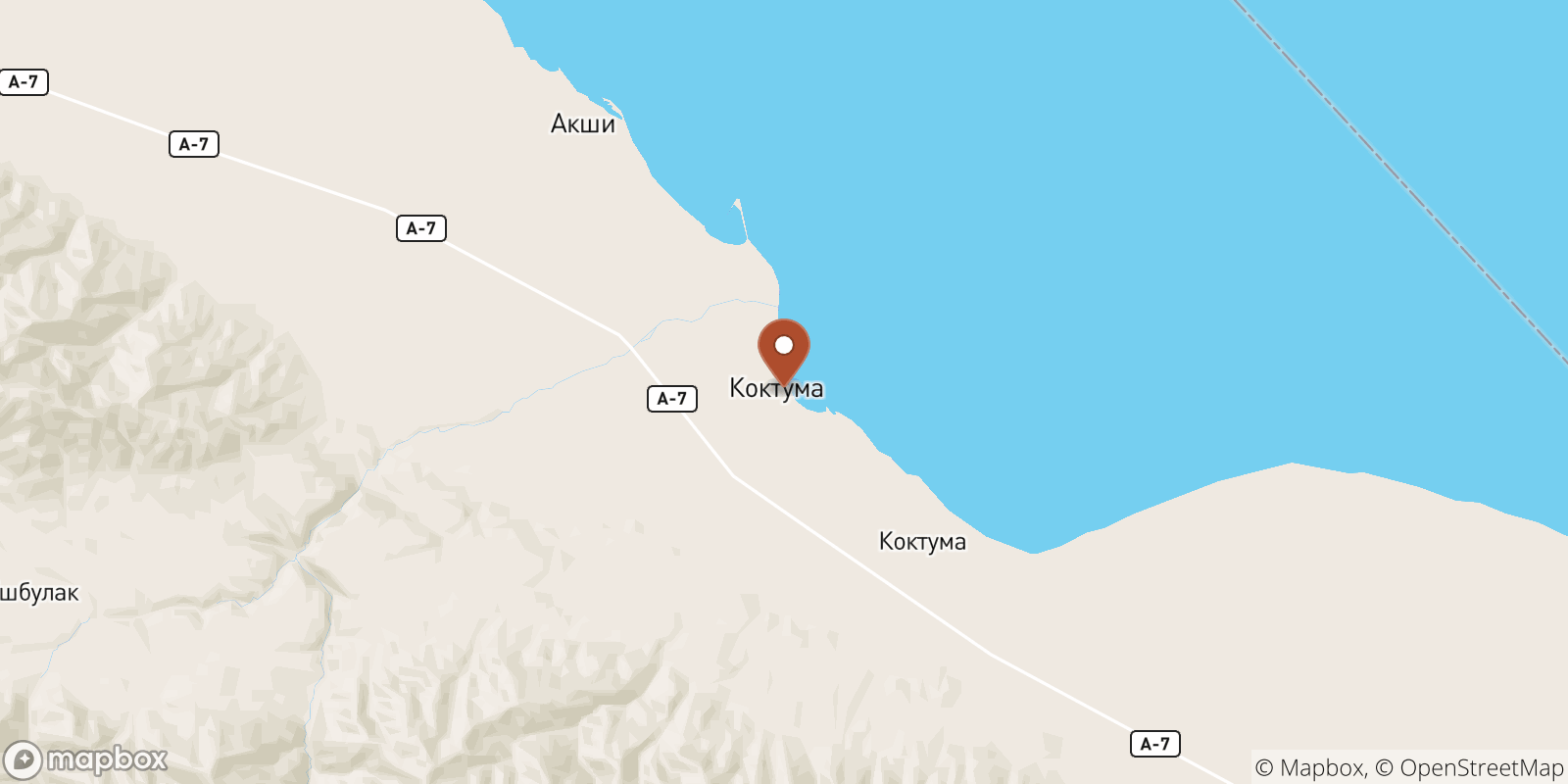 Koktuma sea temperature map