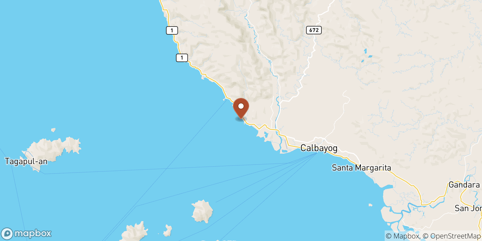 Malajog sea temperature map