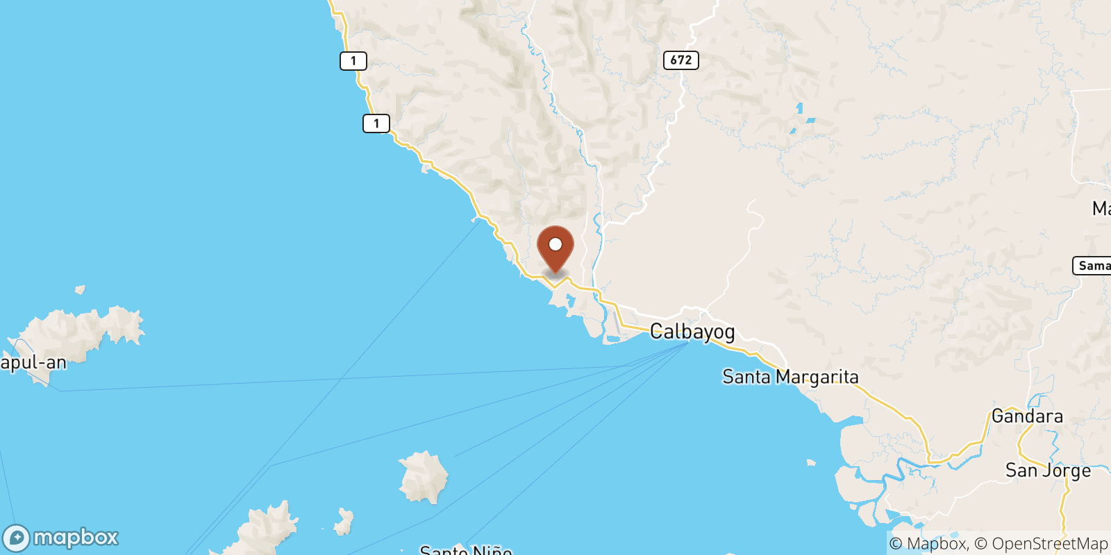 Tinambacan sea temperature map