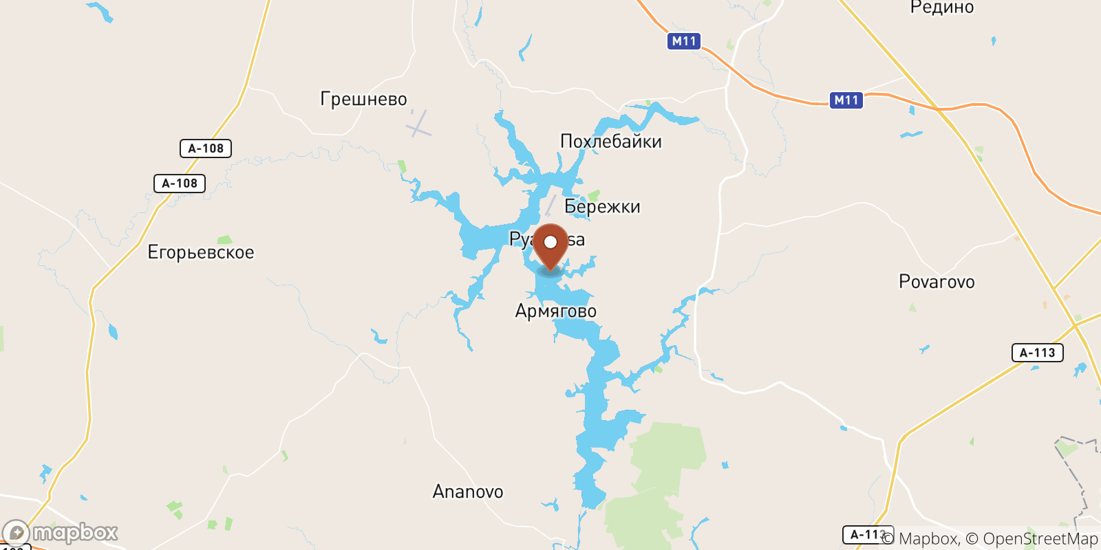 Istra Reservoir sea temperature map