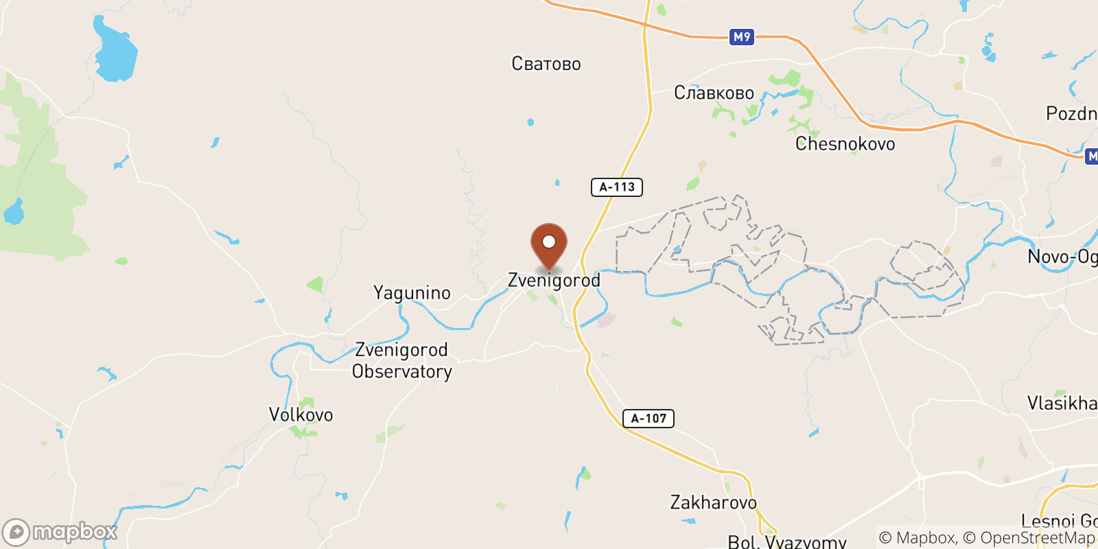 Zvenigorod sea temperature map