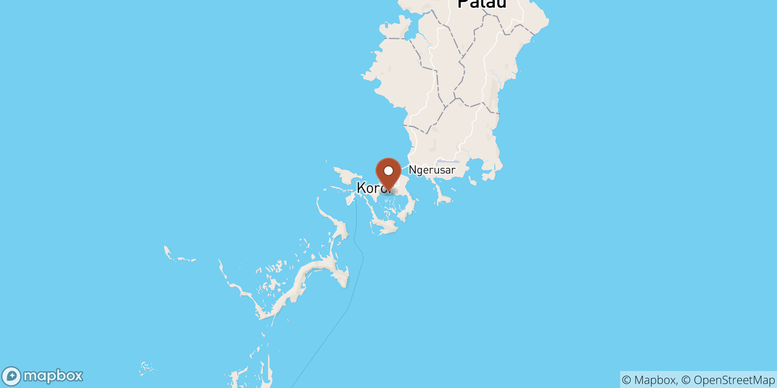 Koror sea temperature map
