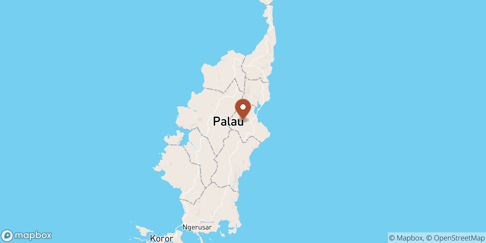 Melekeok sea temperature map
