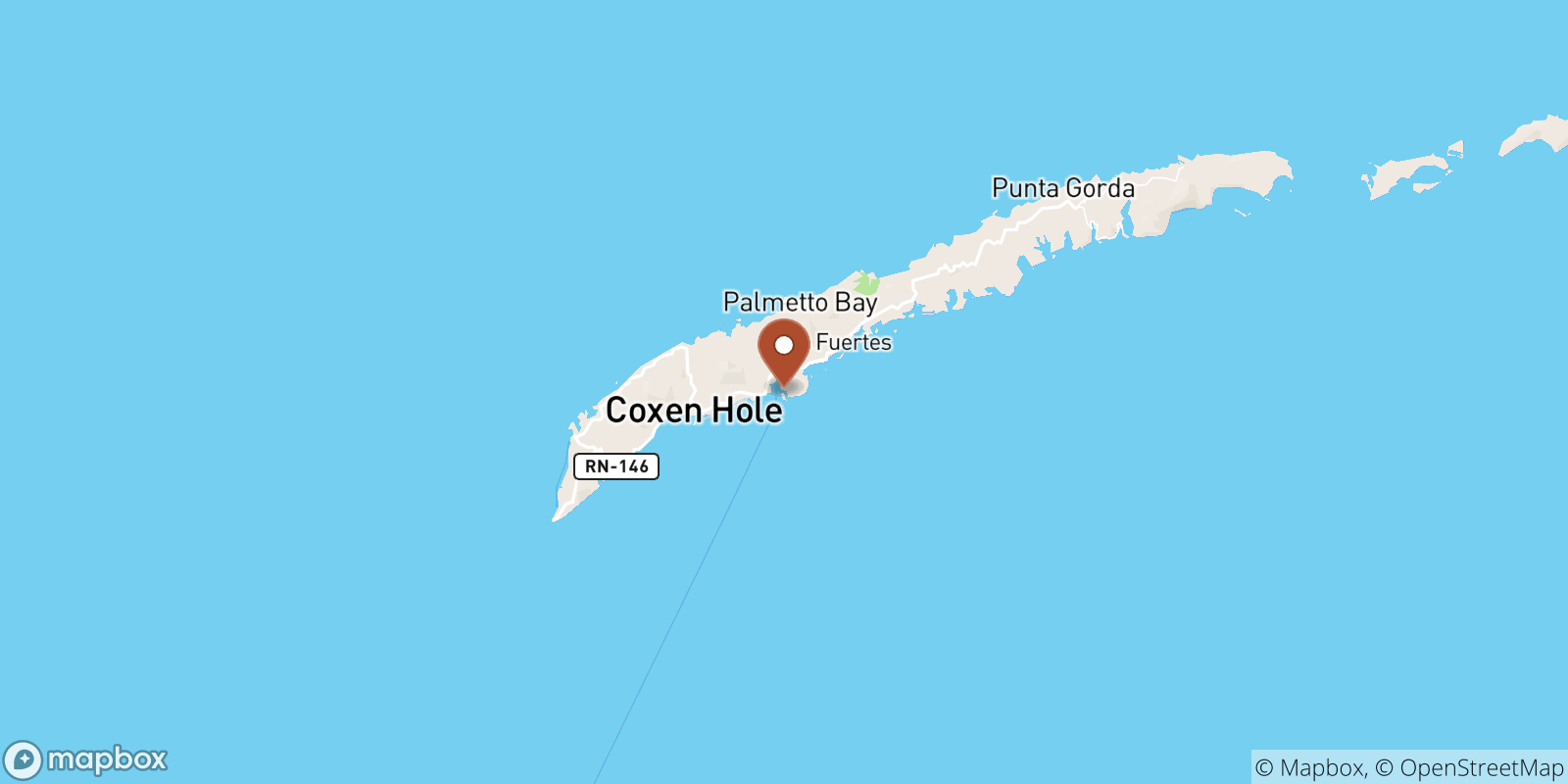 Mahogany Bay sea temperature map