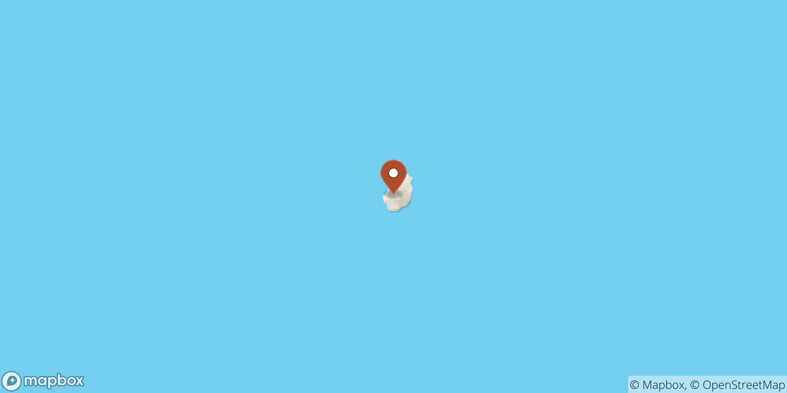 Narkondam Island sea temperature map