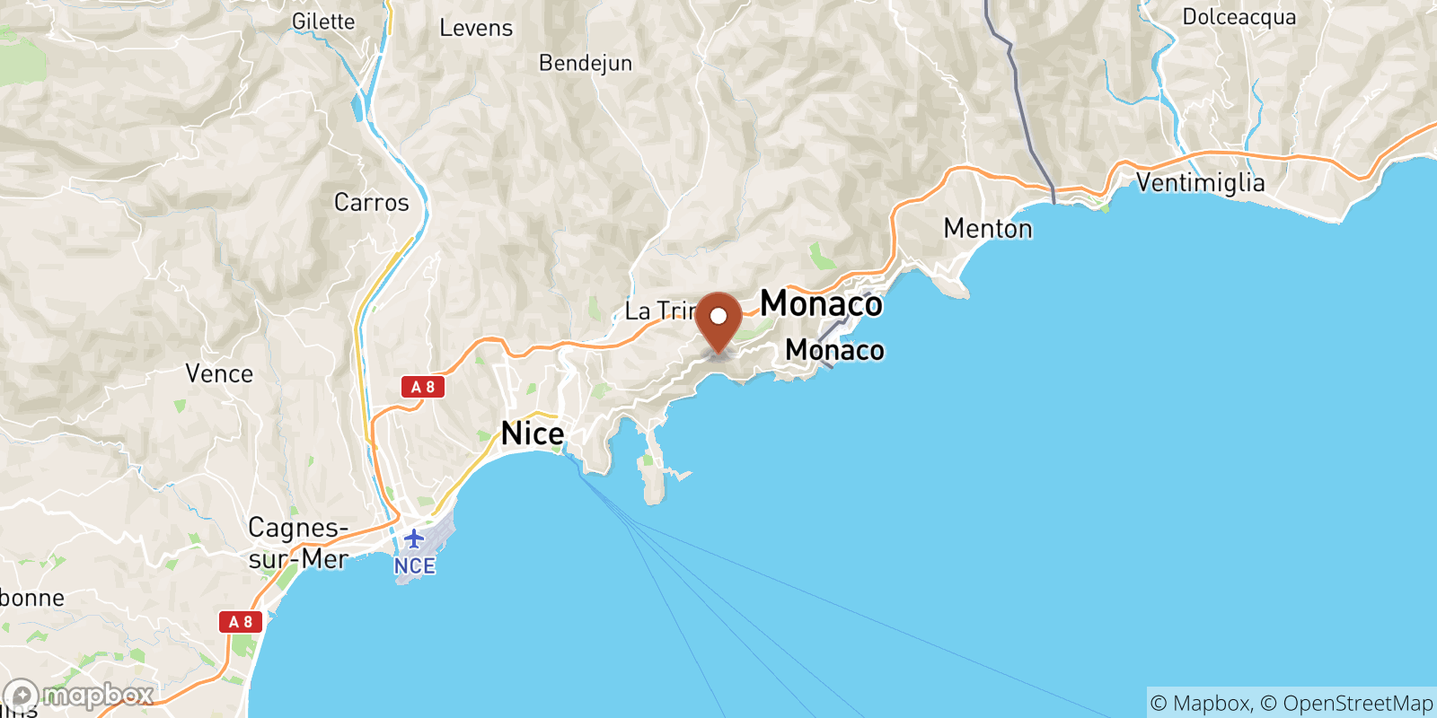 Eze sea temperature map