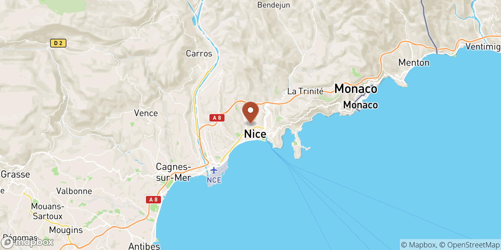 Nice sea temperature map