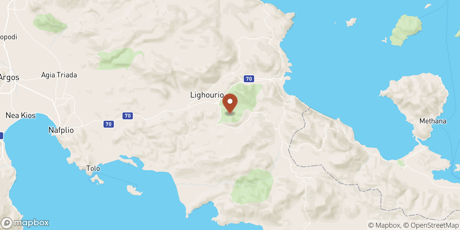 Epidavros sea temperature map