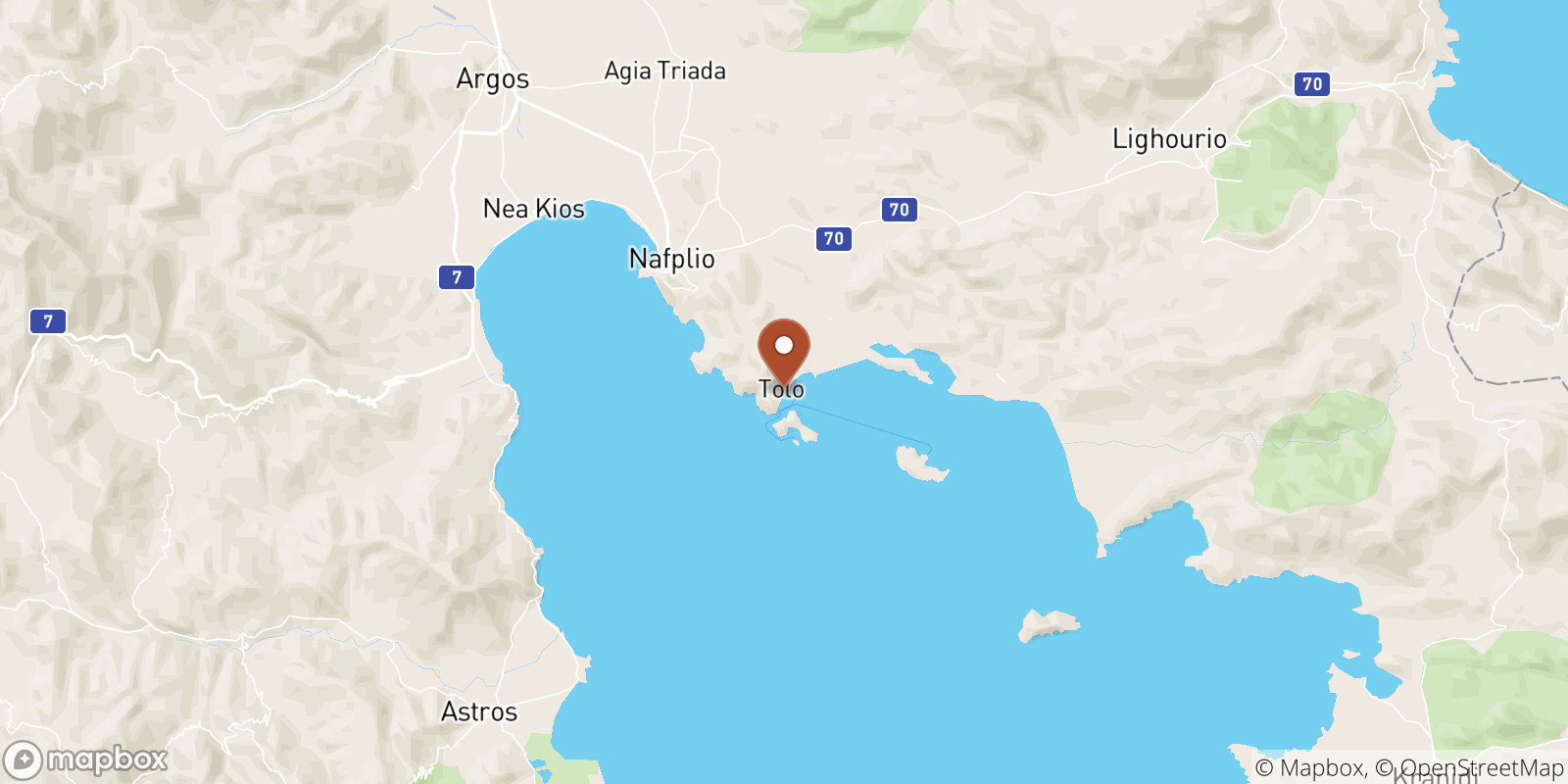 Tolo sea temperature map
