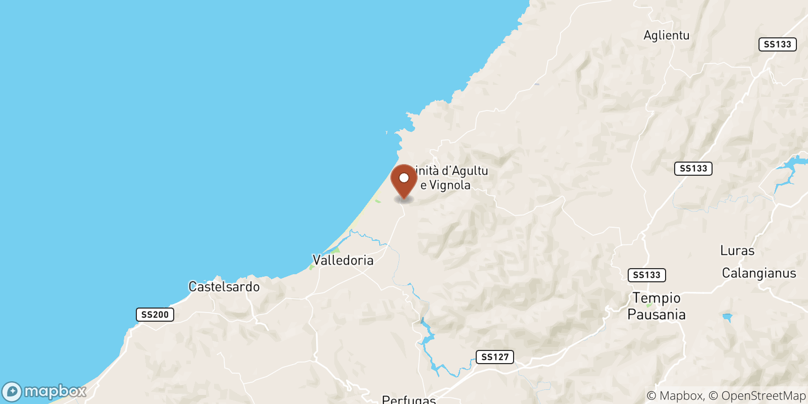 Badesi sea temperature map