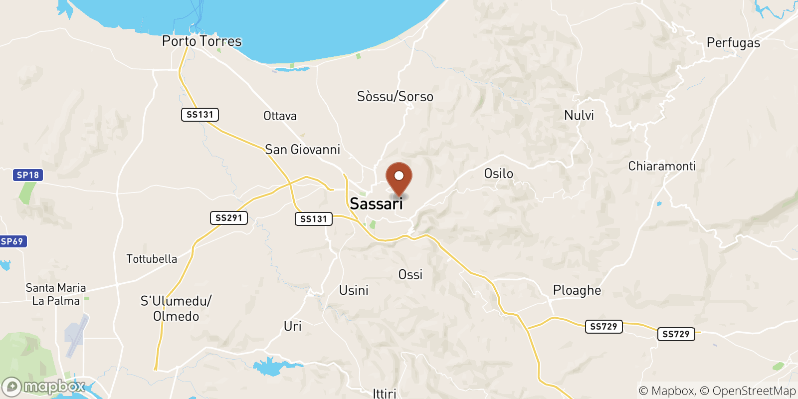 Funtanazza sea temperature map