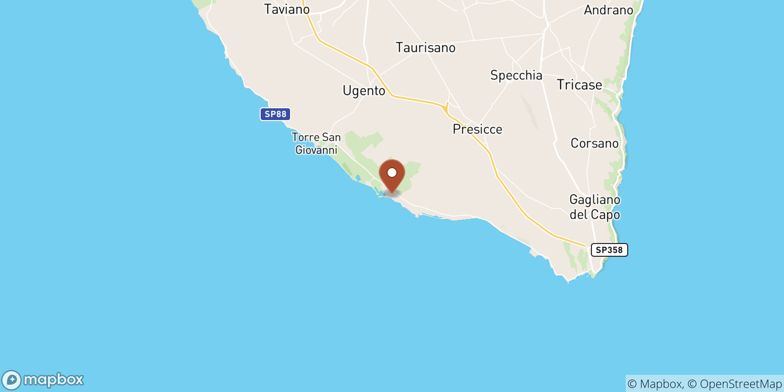 Lido Marini sea temperature map