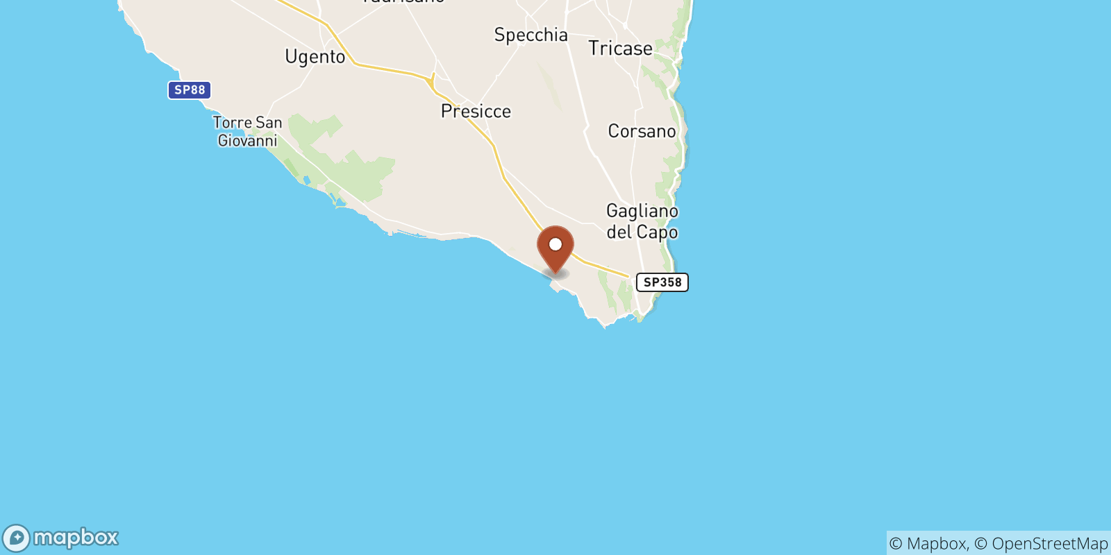 Marina San Gregorio sea temperature map