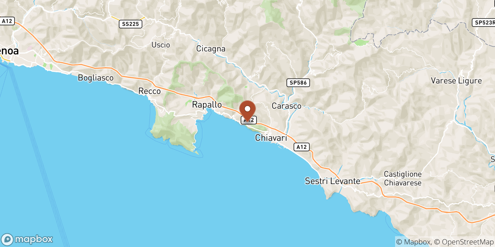 Sant'Andrea di Rovereto sea temperature map