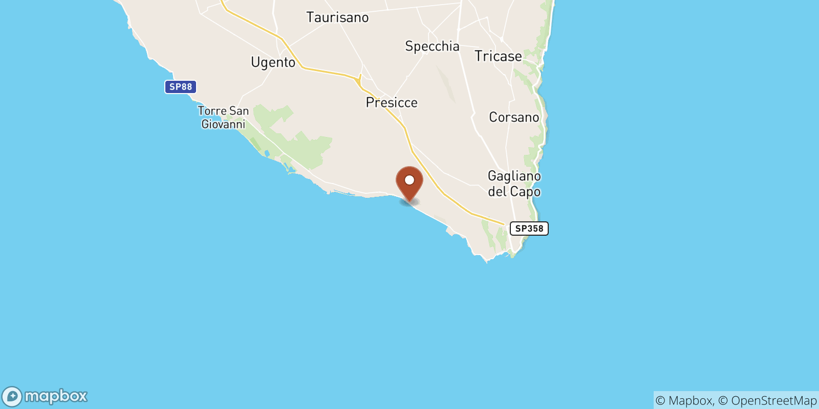 Torre Vado sea temperature map