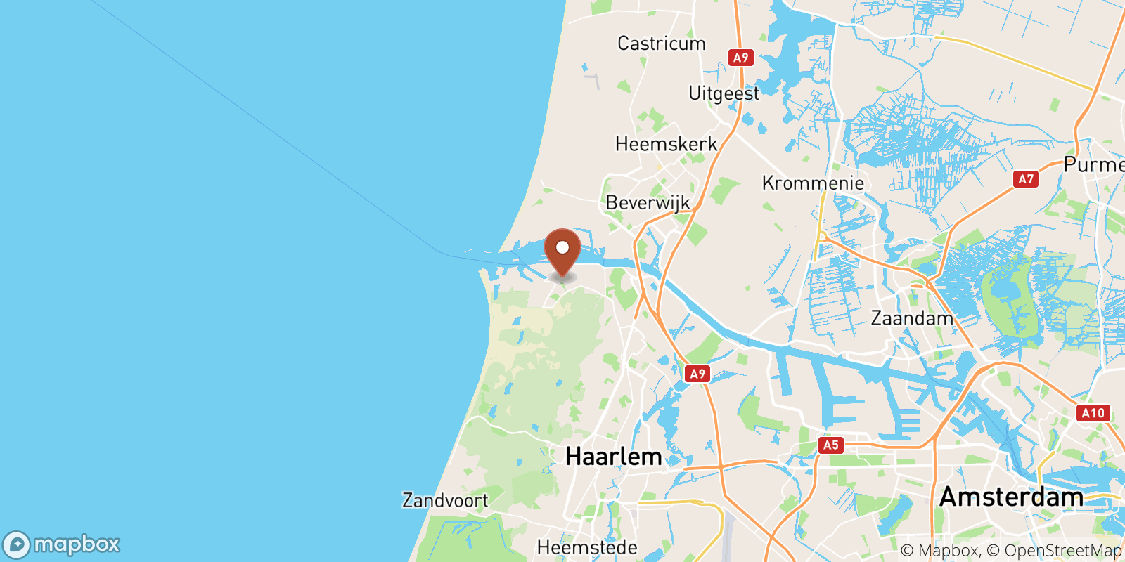 IJmuiden sea temperature map