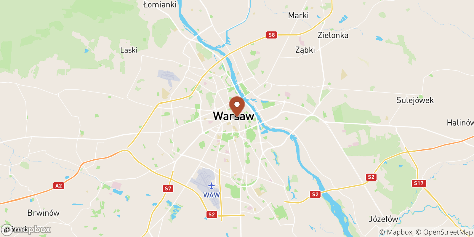 Vistula (near Warsaw) sea temperature map