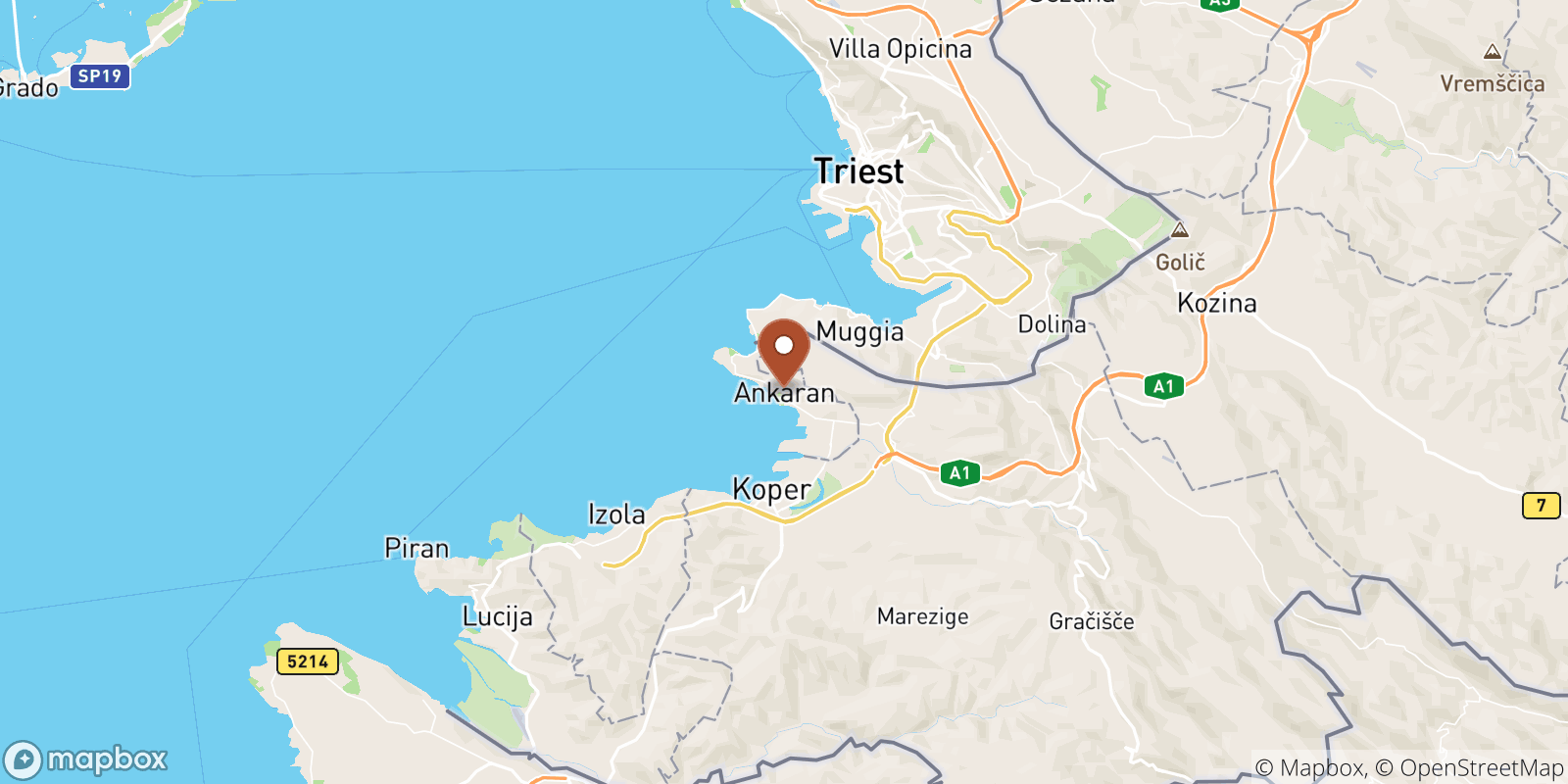 Ankaran sea temperature map