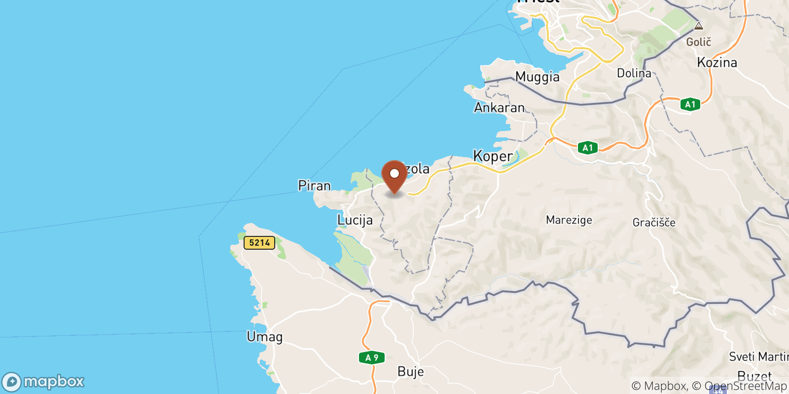 Jagodje sea temperature map