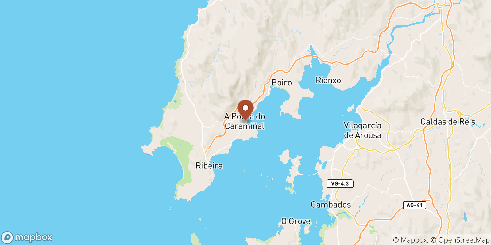 A Pobra do Caraminal sea temperature map