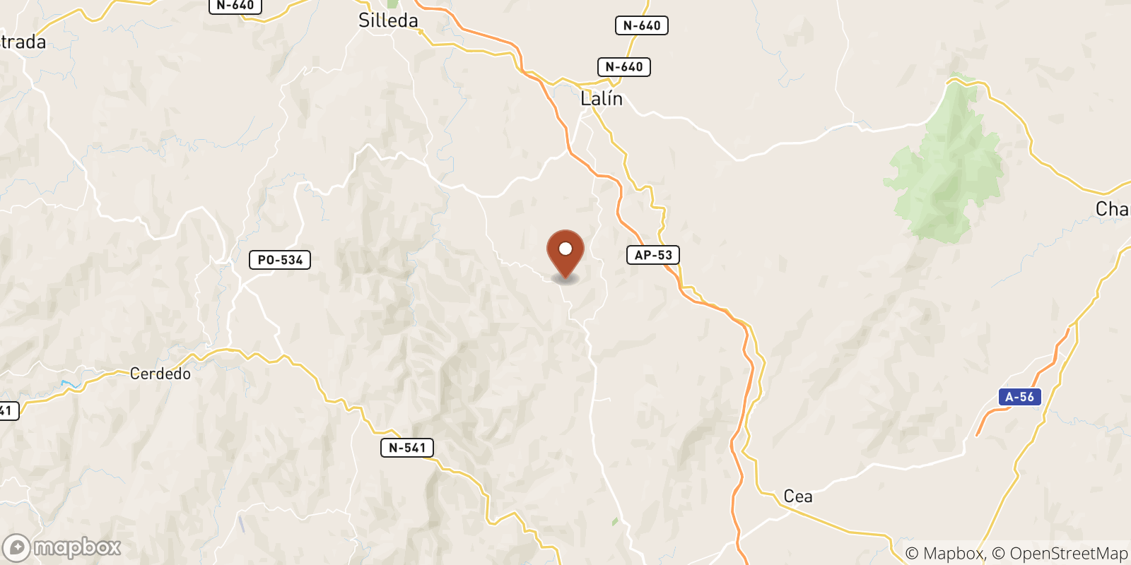 Areas sea temperature map