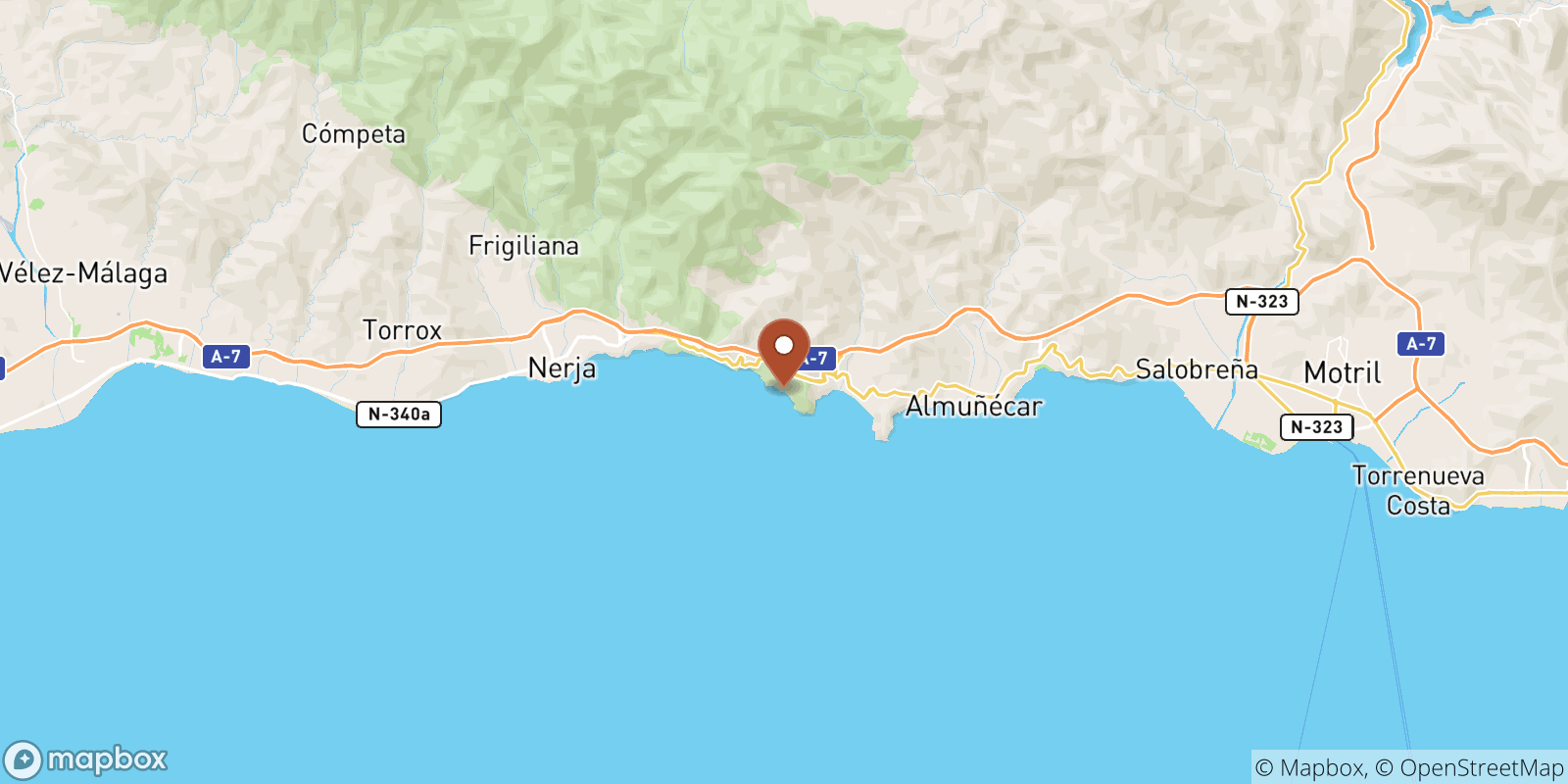 Cantarrijan Beach sea temperature map