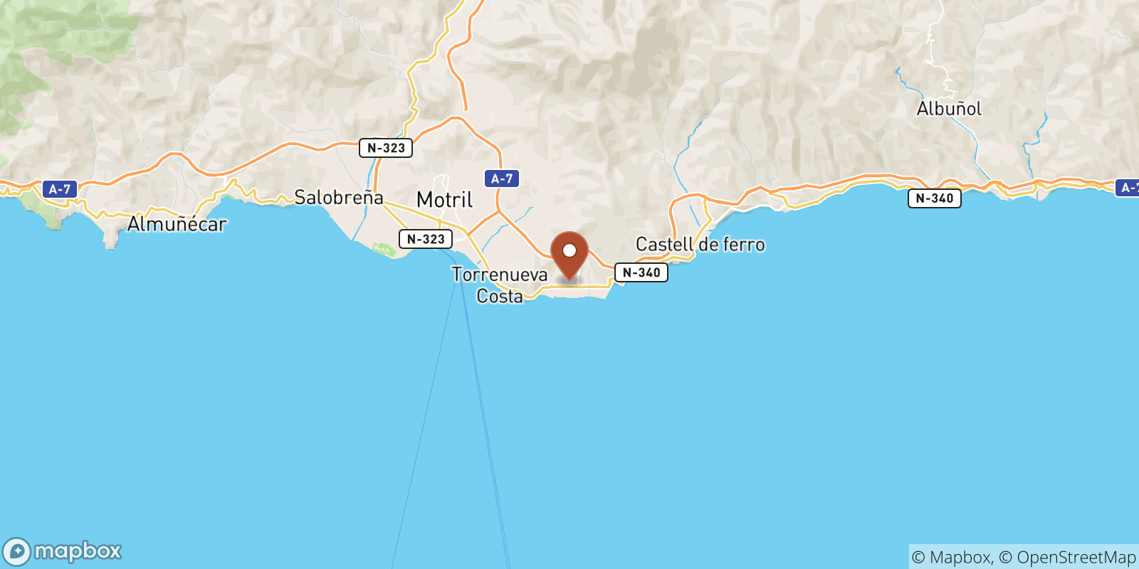 Carchuna sea temperature map