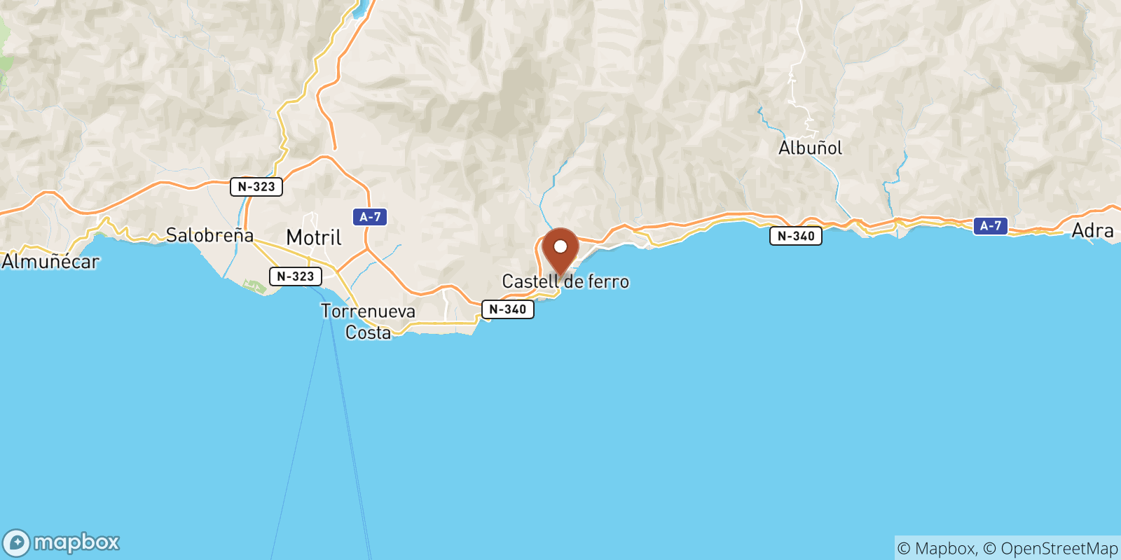 Castell de Ferro sea temperature map