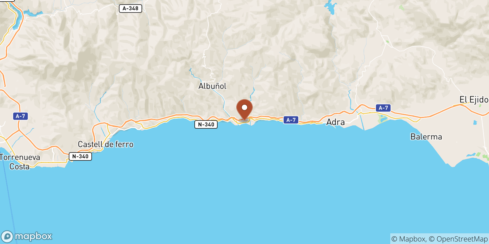 El Pozuelo sea temperature map