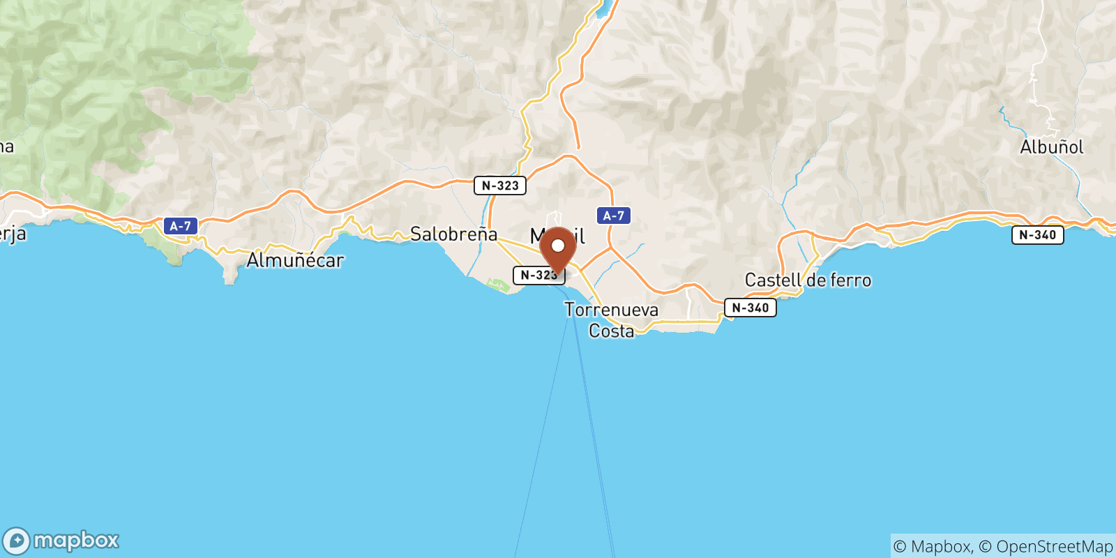 El Varadero sea temperature map