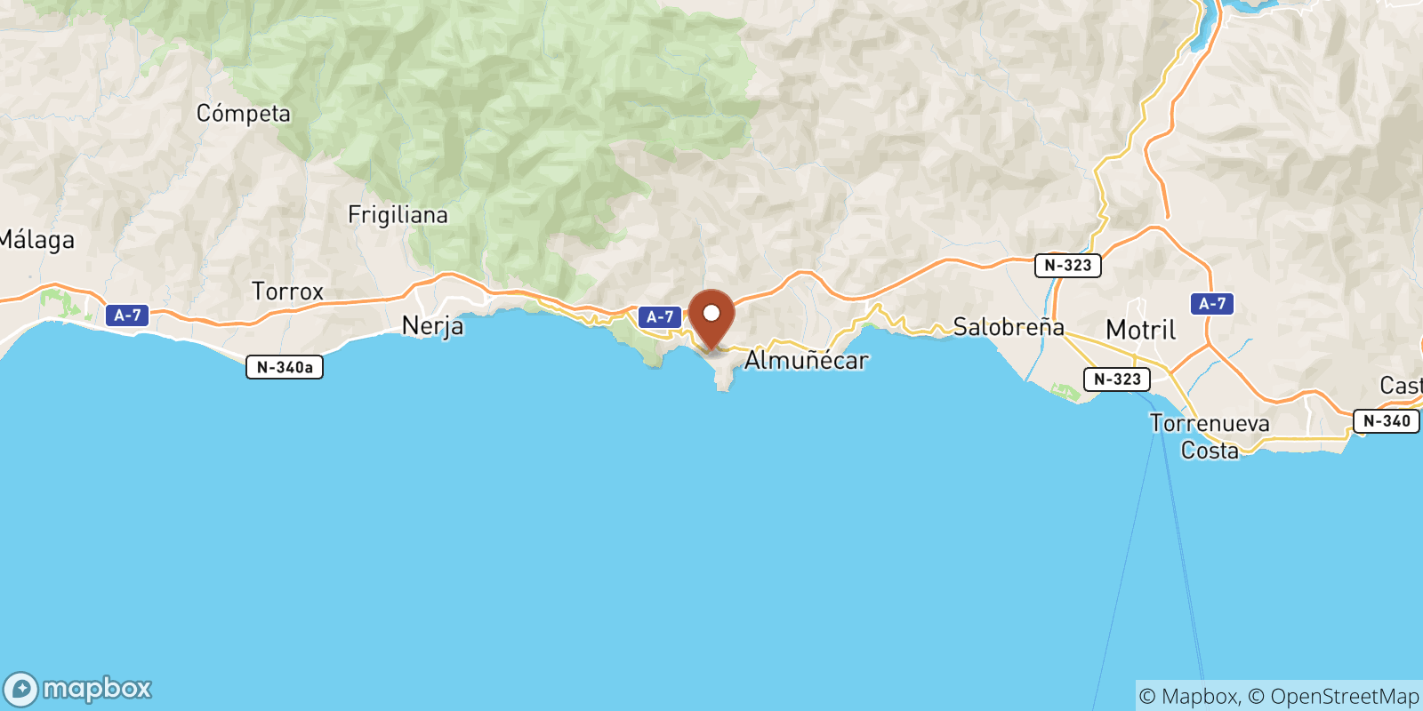 La Herradura sea temperature map