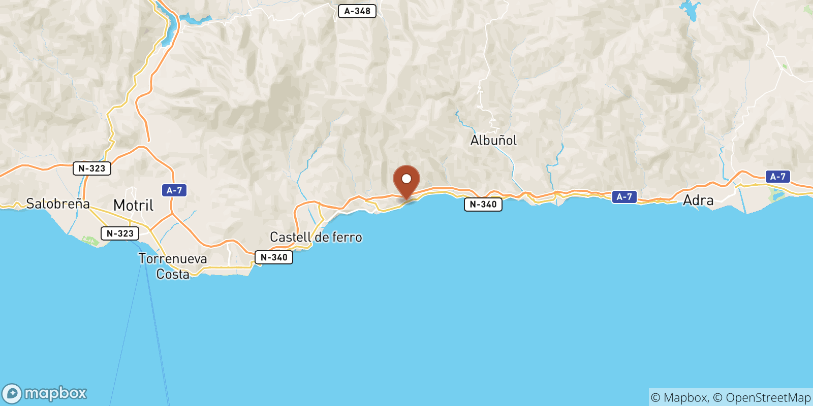 La Mamola sea temperature map