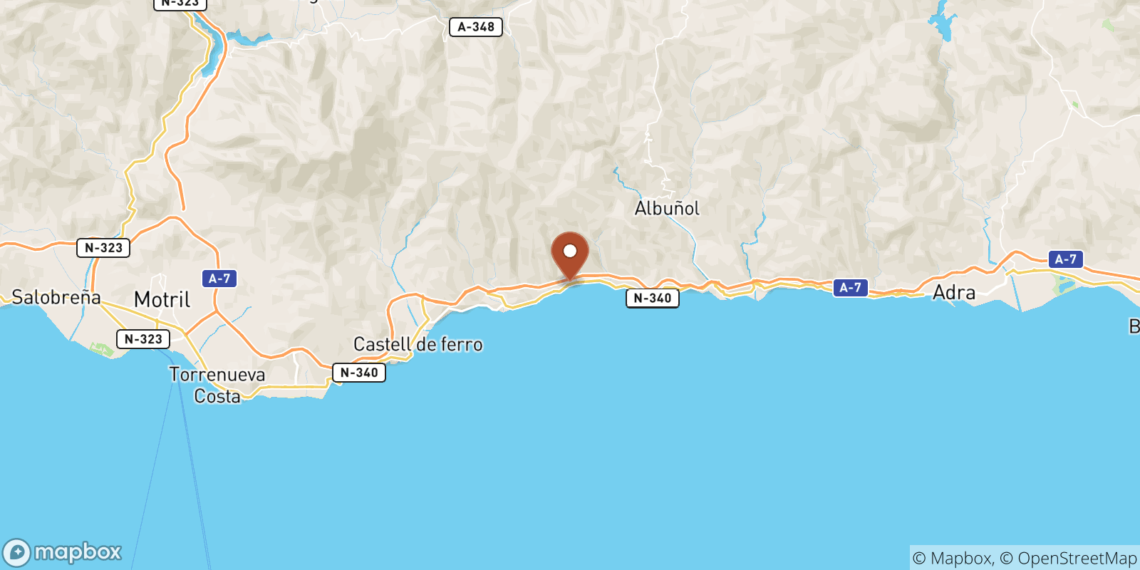 Los Yesos sea temperature map