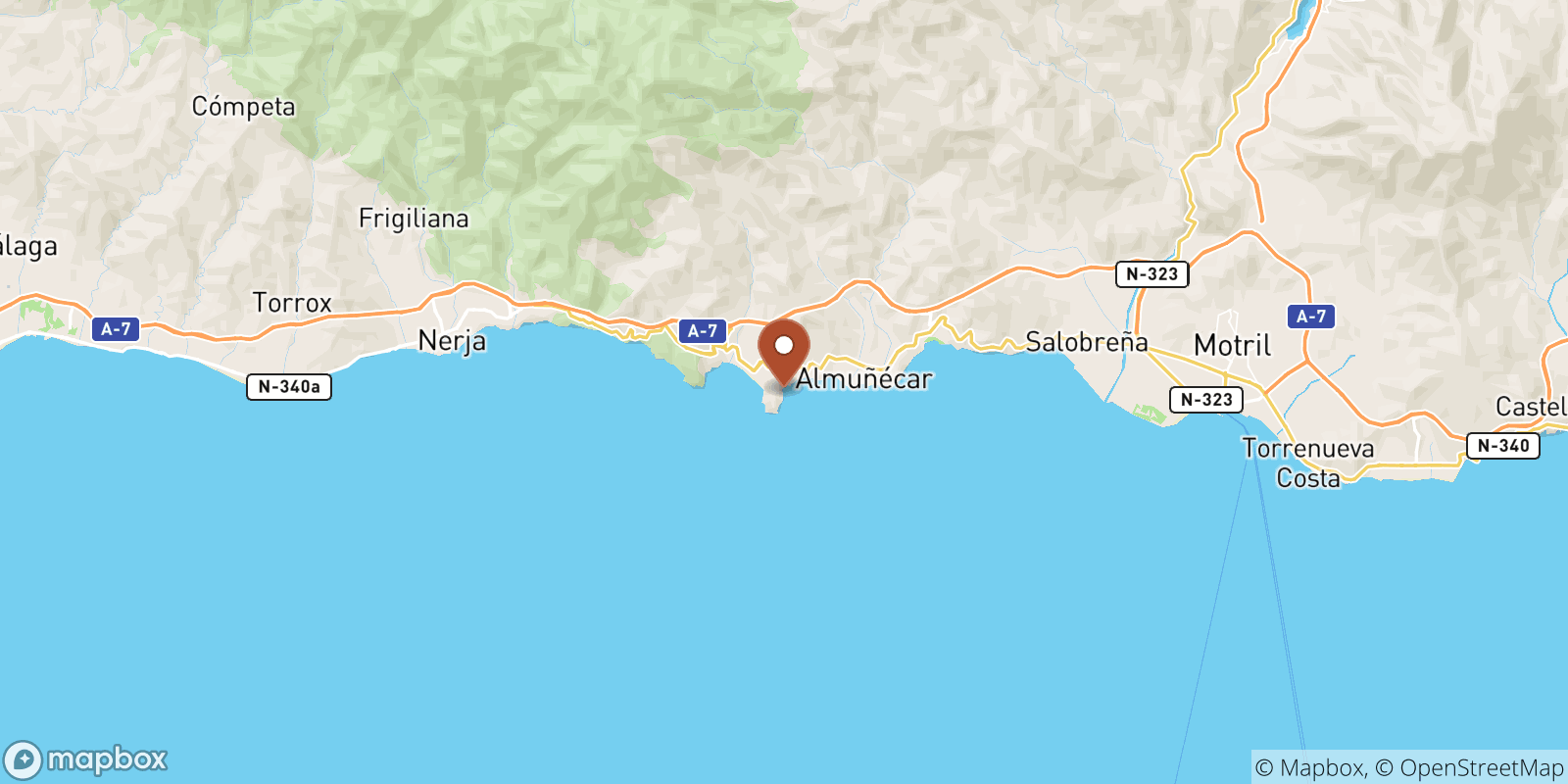 Marina Del Este sea temperature map