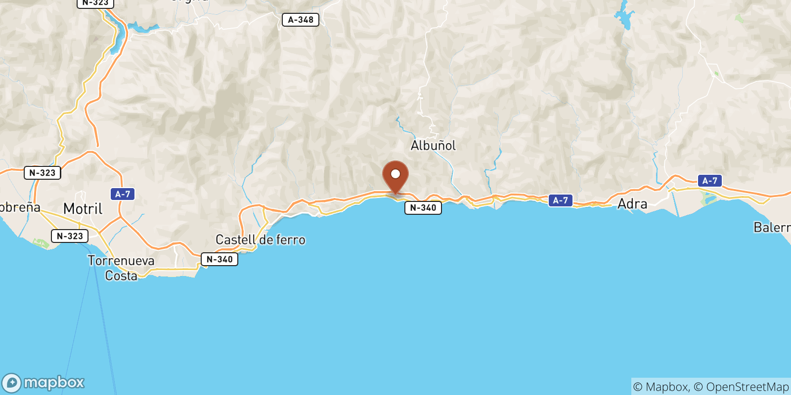 Melicena sea temperature map