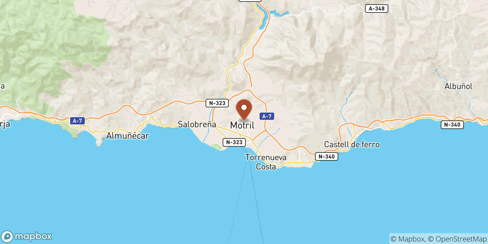 Motril sea temperature map