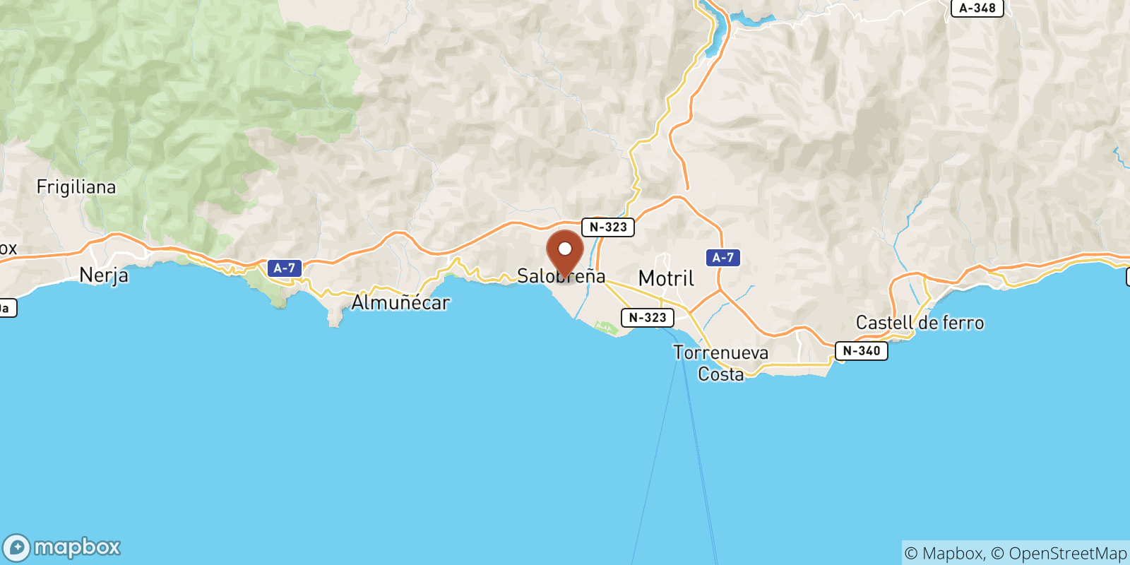 Salobrena sea temperature map