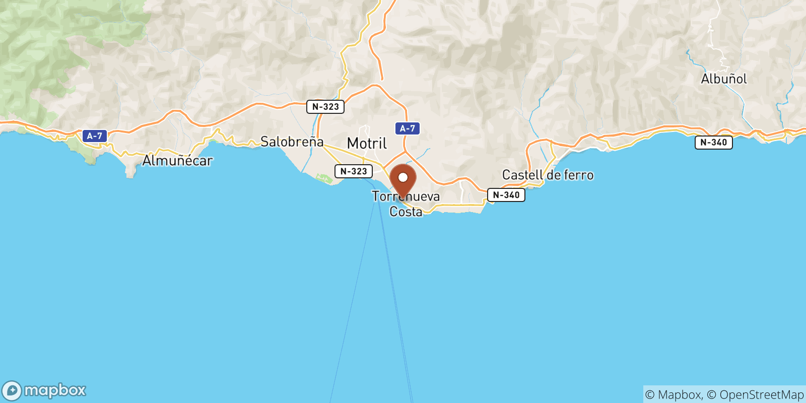 Torrenueva sea temperature map