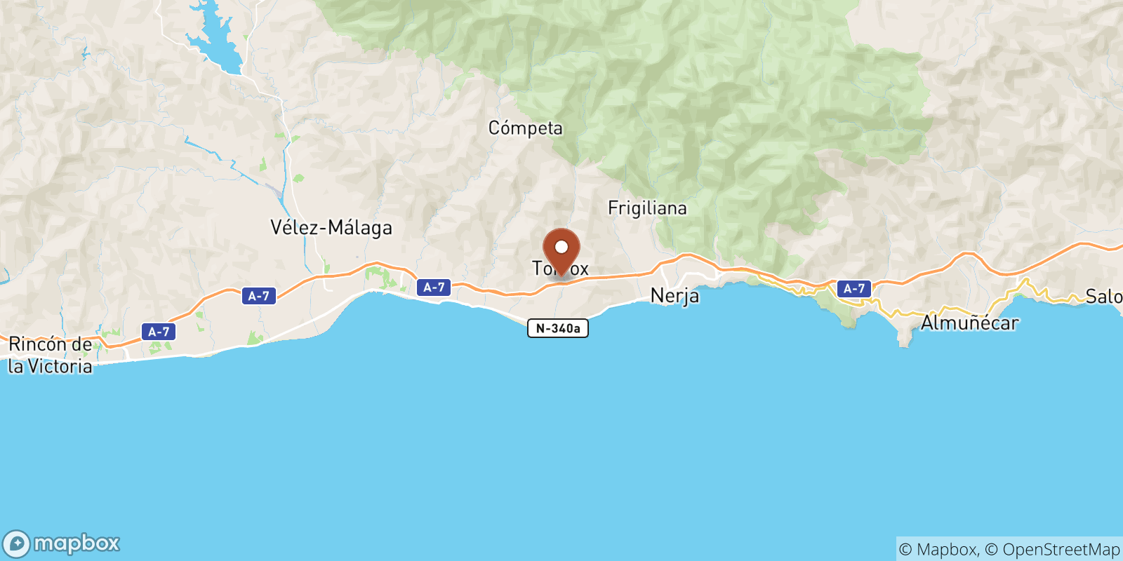 Torrox sea temperature map