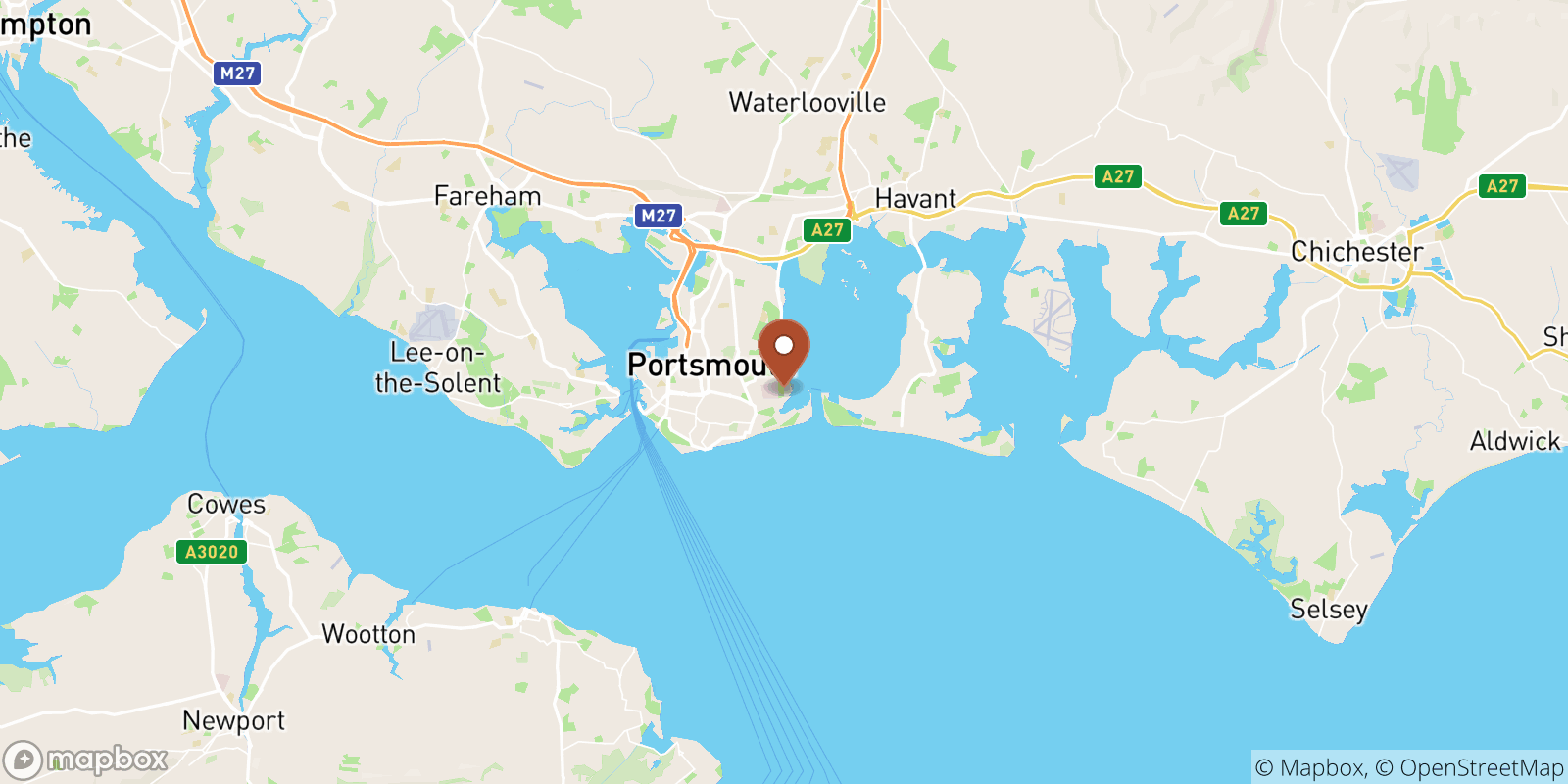 Eastney sea temperature map