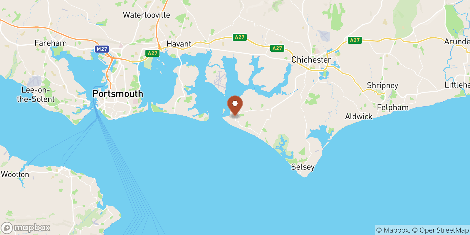 West Wittering sea temperature map