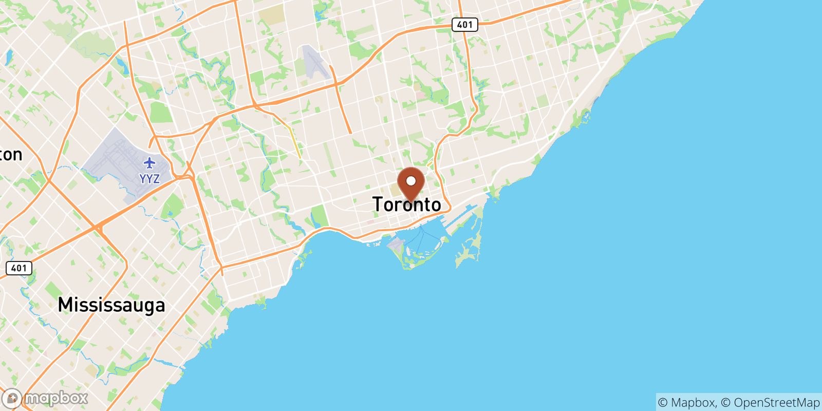 Toronto sea temperature map