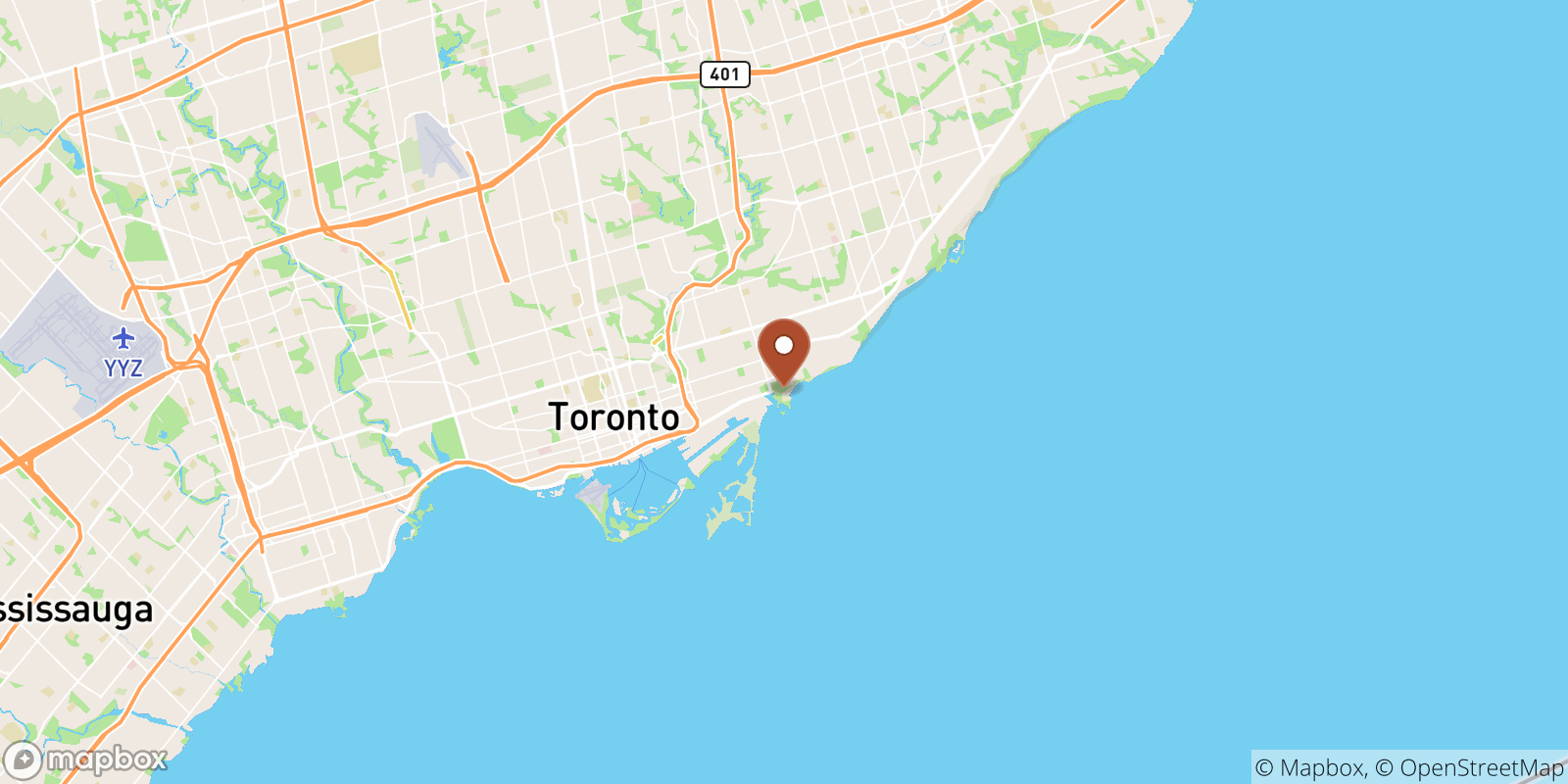 Woodbine Beach sea temperature map
